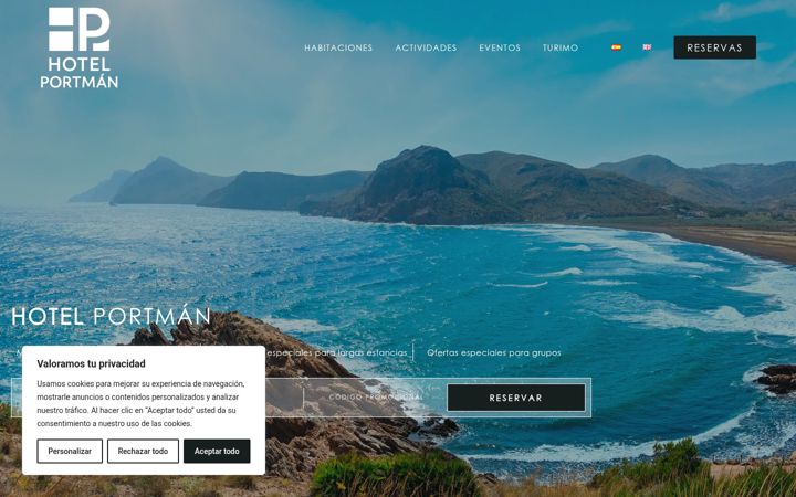 Screenshot of hotelportman.com