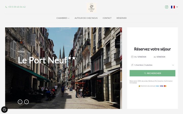 Screenshot of hotelportneuf.com