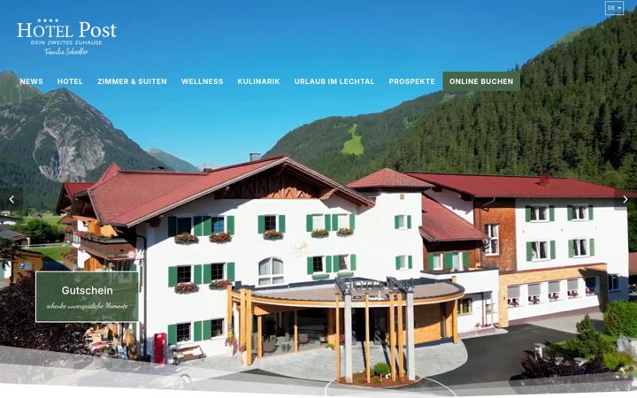 Screenshot of hotelpost-bach.at