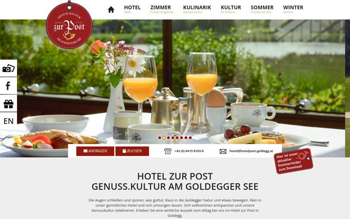 Screenshot of hotelpost-goldegg.at