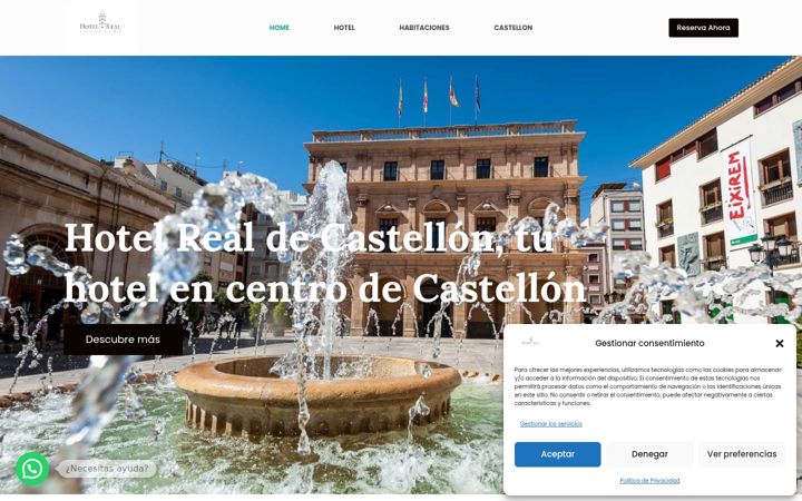 Screenshot of hotelrealcastellon.com