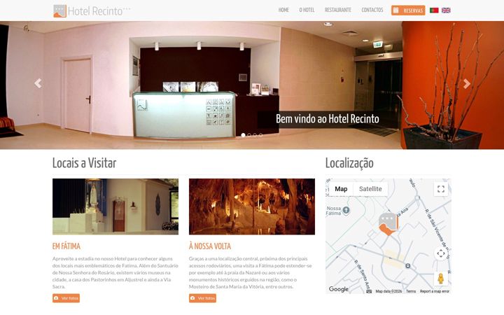 Screenshot of hotelrecinto.com