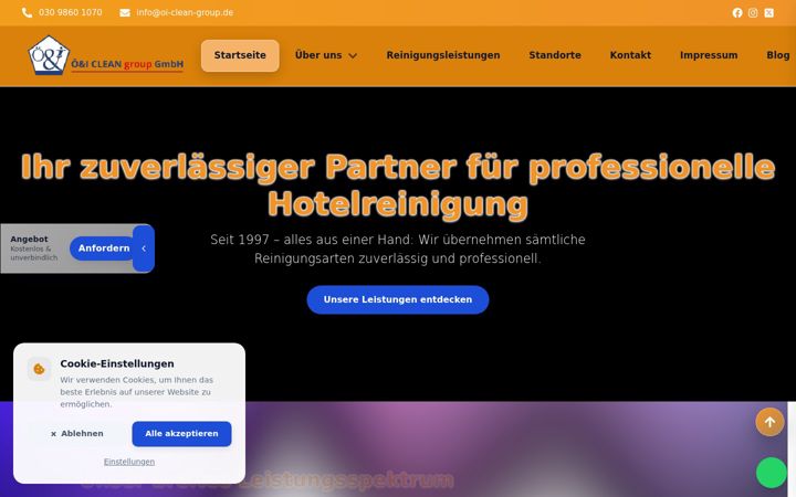 Screenshot of hotelreinigung-bonn.com