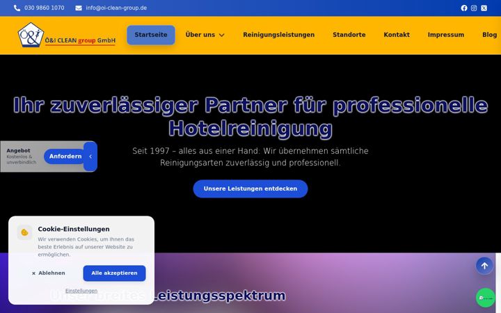 Screenshot of hotelreinigung-bremen.com