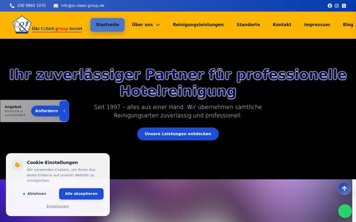 Screenshot of hotelreinigung-essen.com
