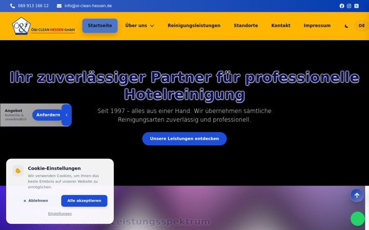 Screenshot of hotelreinigung-frankfurt.com