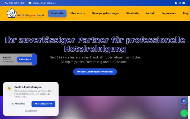 Screenshot of hotelreinigung-rostock.com