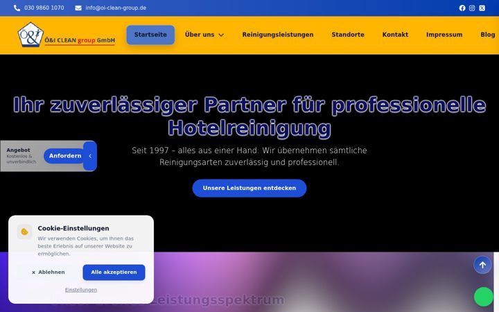 Screenshot of hotelreinigung-stuttgart.com