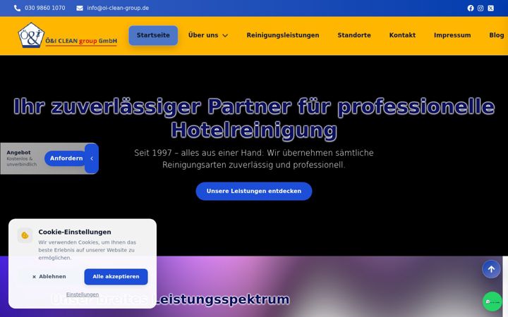 Screenshot of hotelreinigung-stuttgart.de