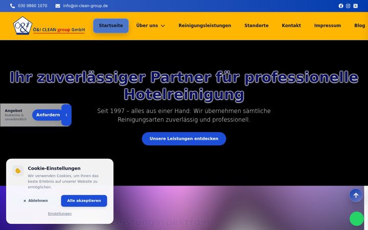 Screenshot of hotelreinigung-team.de
