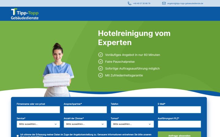 Screenshot of hotelreinigung.expert