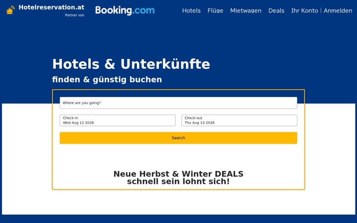 Screenshot of hotelreservation.at