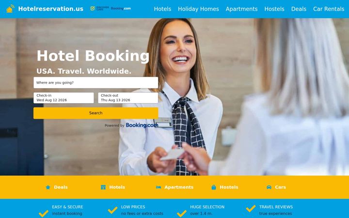 Screenshot of hotelreservation.us