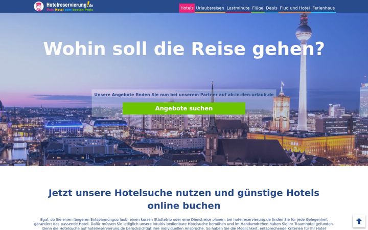 Screenshot of hotelreservierung.de