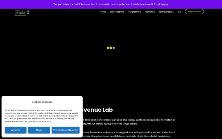 Screenshot of hotelrevenuelab.com