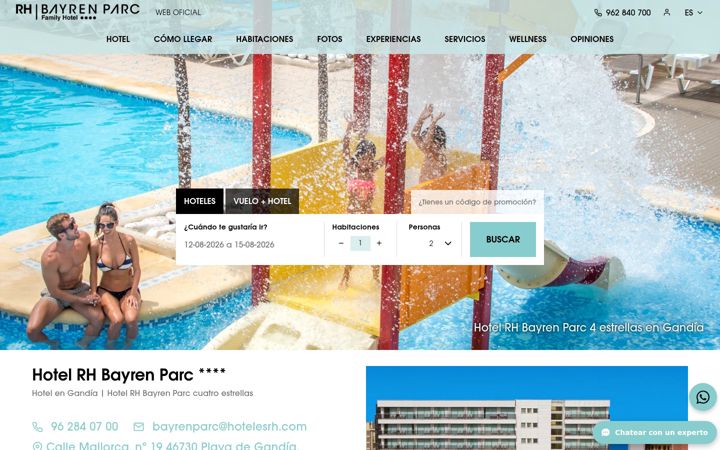 Screenshot of hotelrhbayrenparc.com