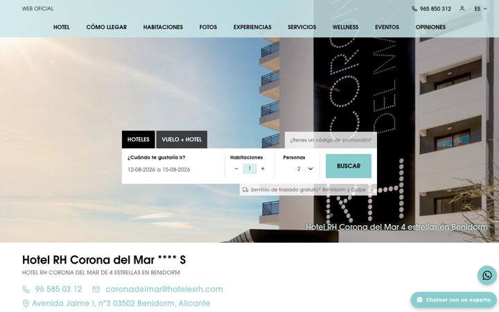 Screenshot of hotelrhcoronadelmar.com