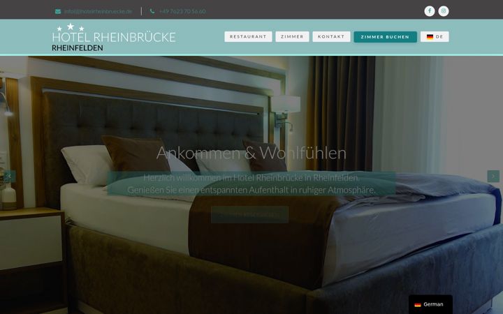 Screenshot of hotelrheinbruecke.de