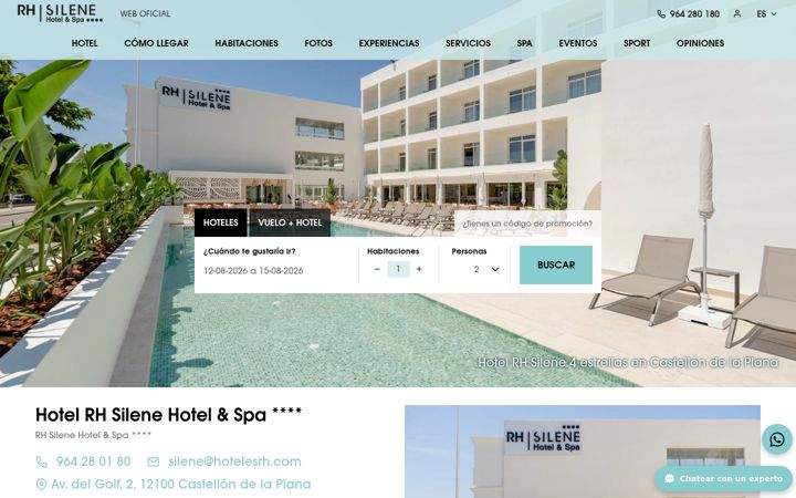 Screenshot of hotelrhsilene.com