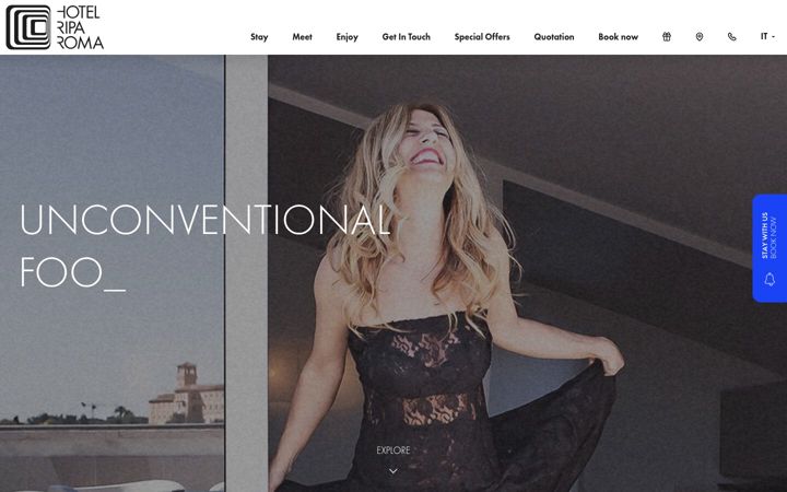 Screenshot of hotelriparoma.com