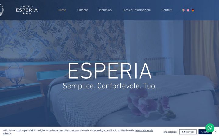 Screenshot of hotelristoranteesperia.it
