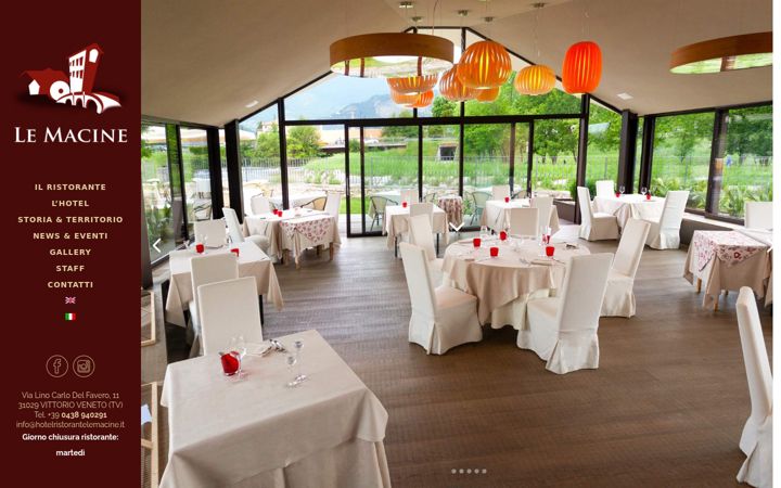 Screenshot of hotelristorantelemacine.it