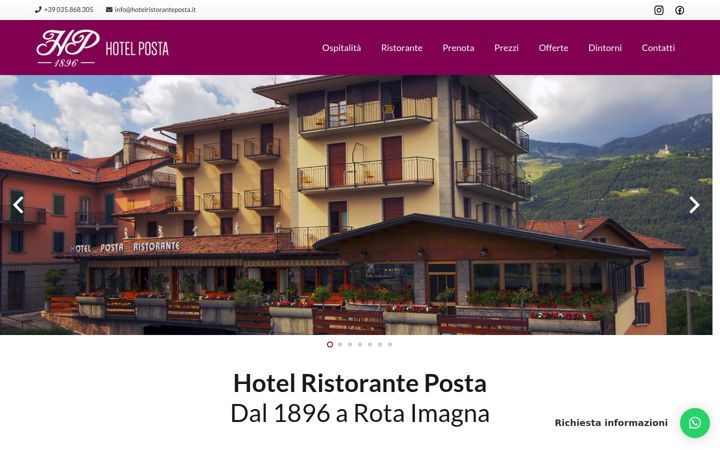 Screenshot of hotelristoranteposta.it