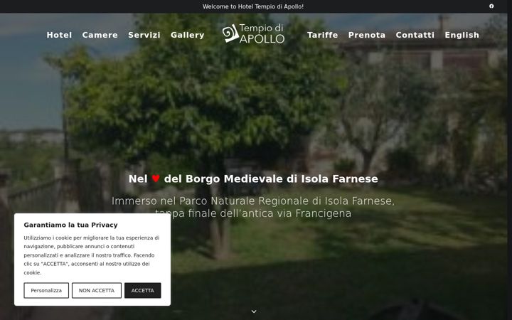 Screenshot of hotelromacassia.it
