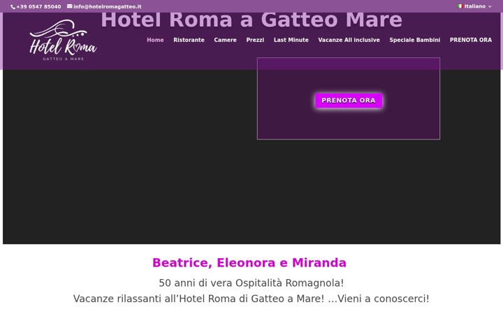 Screenshot van hotelromagatteo.it
