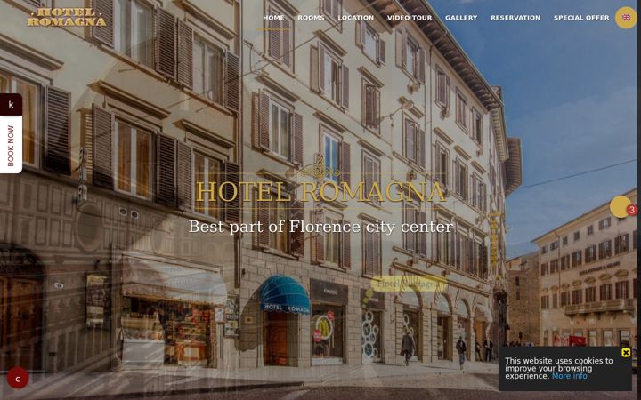 Screenshot of hotelromagna.it