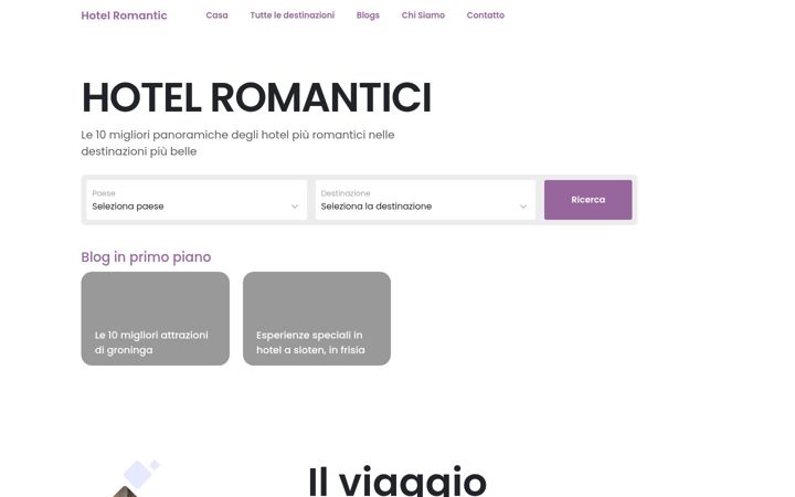 Screenshot of hotelromantic.it
