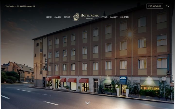 Screenshot of hotelromaravenna.com