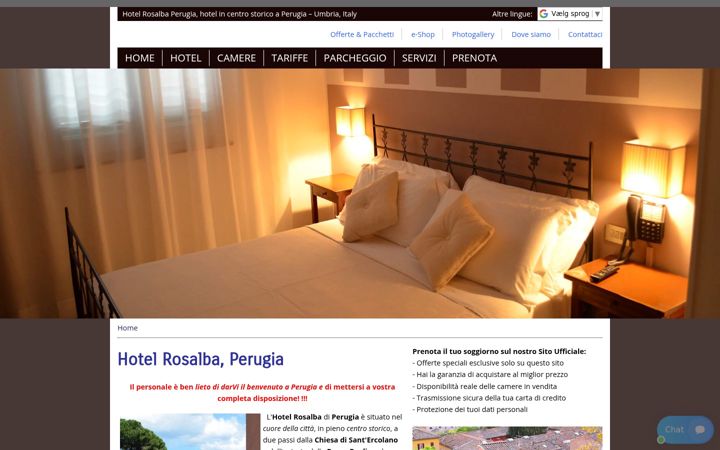 Screenshot of hotelrosalbaperugia.it