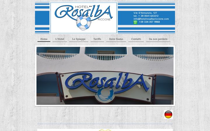Screenshot of hotelrosalbariccione.com