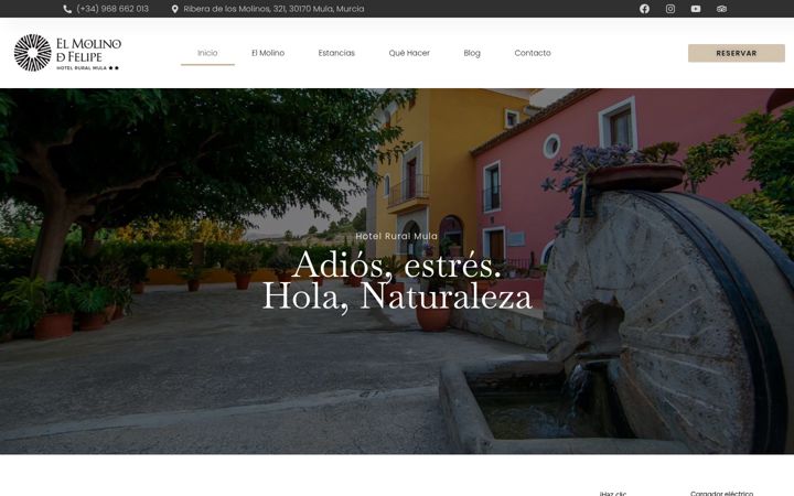 Screenshot of hotelruralmula.com