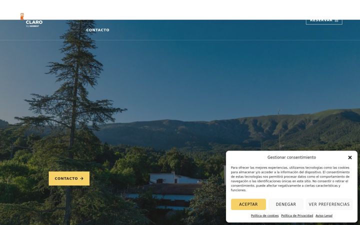 Screenshot of hotelruralveneroclaro.com
