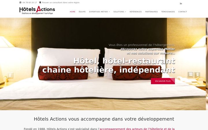 Screenshot of hotels-actions.fr
