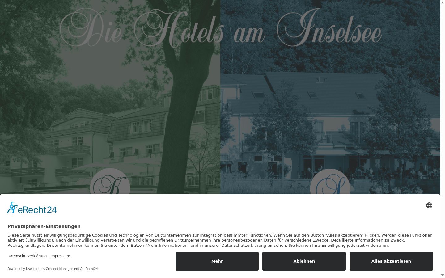 Screenshot del banner di consenso mostrato prima di qualsiasi interazione