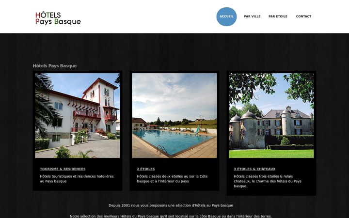 Screenshot of hotels-paysbasque.com