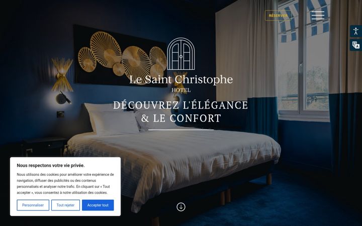Screenshot of hotelsaintchristophehoudan.com