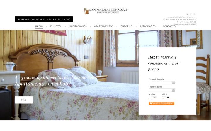 Screenshot of hotelsanmarsial.com