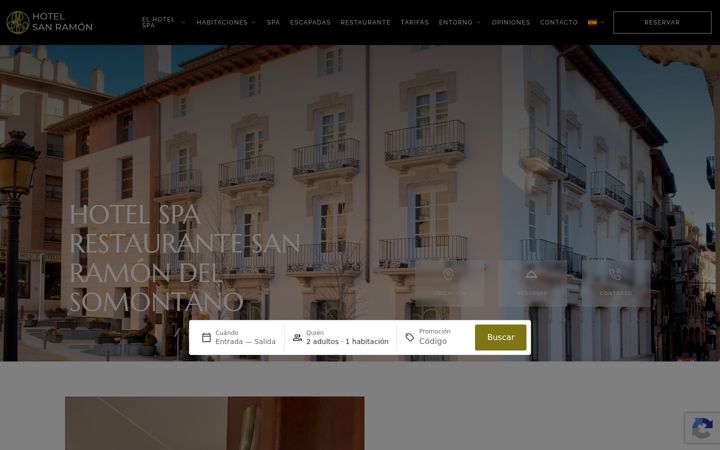 Screenshot of hotelsanramonsomontano.com