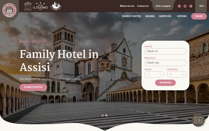 Screenshot of hotelsanrufino.it