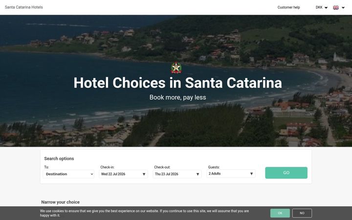 Captură de ecran a hotelsantacatarina.com