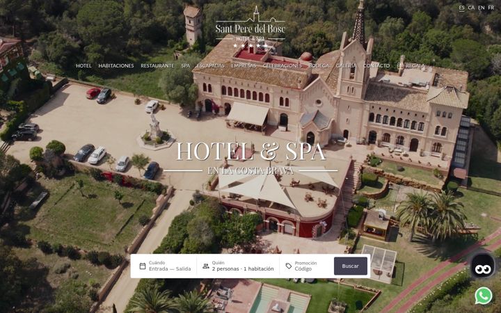 Screenshot of hotelsantperedelbosc.com