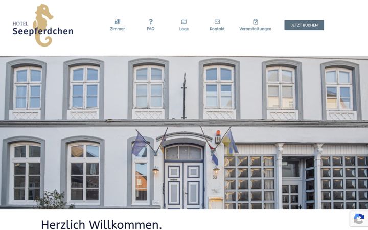 Screenshot of hotelseepferdchen.de
