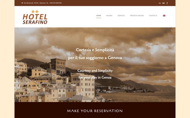 Screenshot of hotelserafino.it