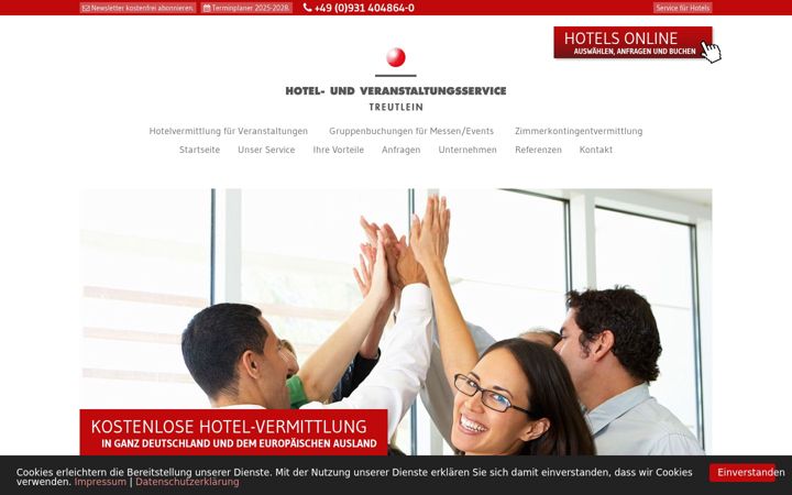 Screenshot of hotelservice-treutlein.de