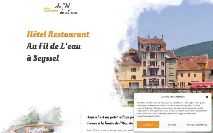 Screenshot of hotelseyssel.fr