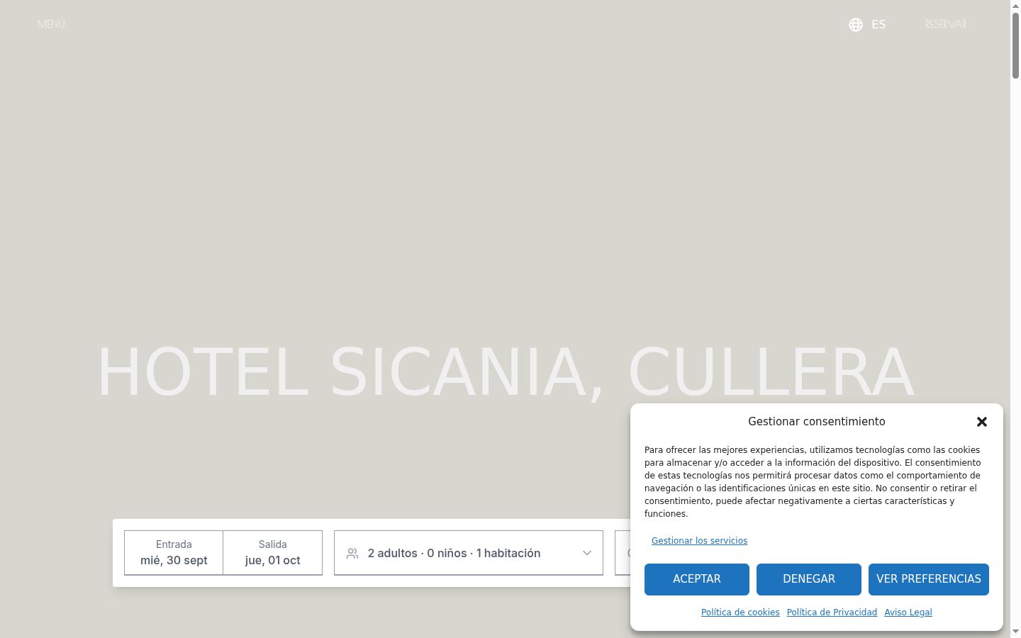 Screenshot del banner di consenso mostrato prima di qualsiasi interazione